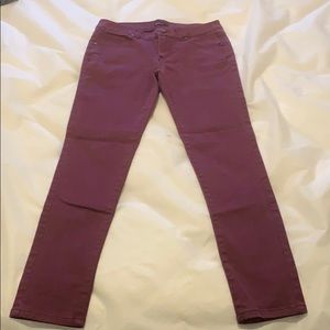 Maroon skinny jeans